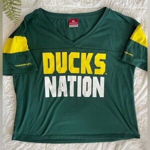 Women’s University of Oregon Ducks V-Neck T-Shirt - Oregon Nation